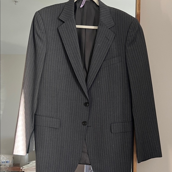 Gucci Charcoal Pinstripe Men's Suit Jacket
